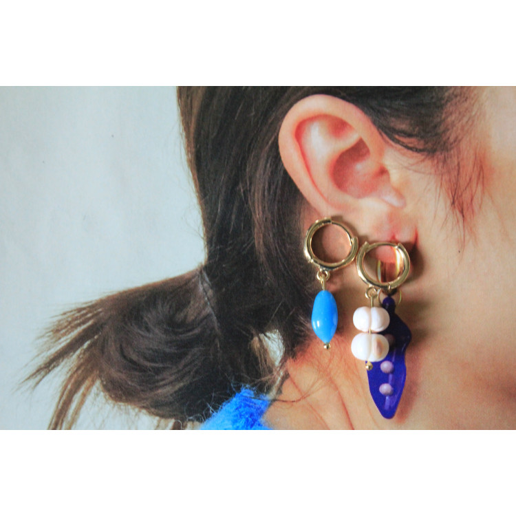 Boucles d'oreilles Salomé bleu