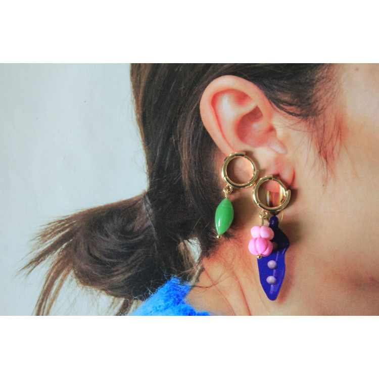 Boucles d'oreilles Salomé vert