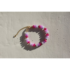 Bracelet Albertine fuchsia mauve