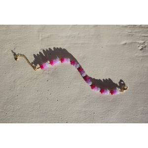 Bracelet Albertine fuchsia mauve