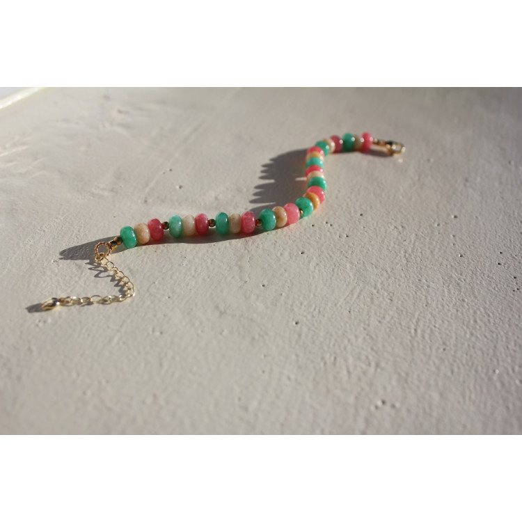 Bracelet Albertine rose vert