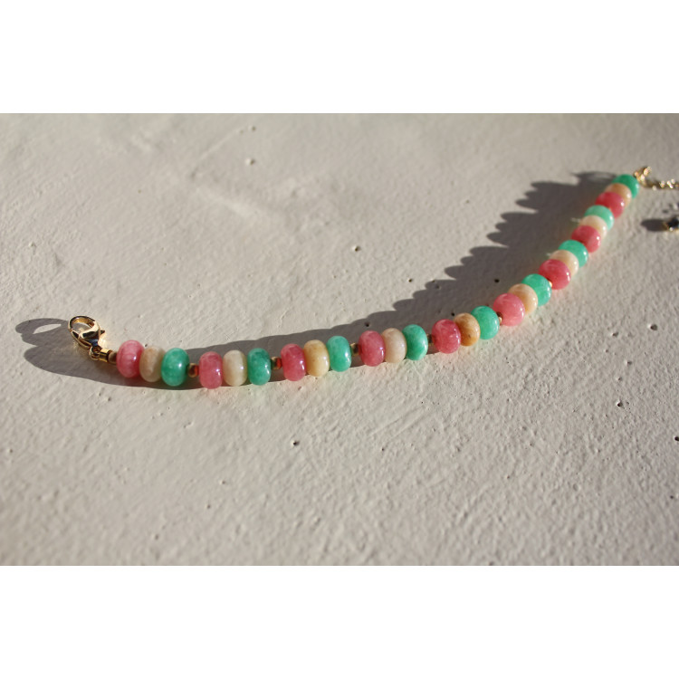 Bracelet Albertine rose vert