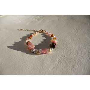 Bracelet Eloé rose chocolat