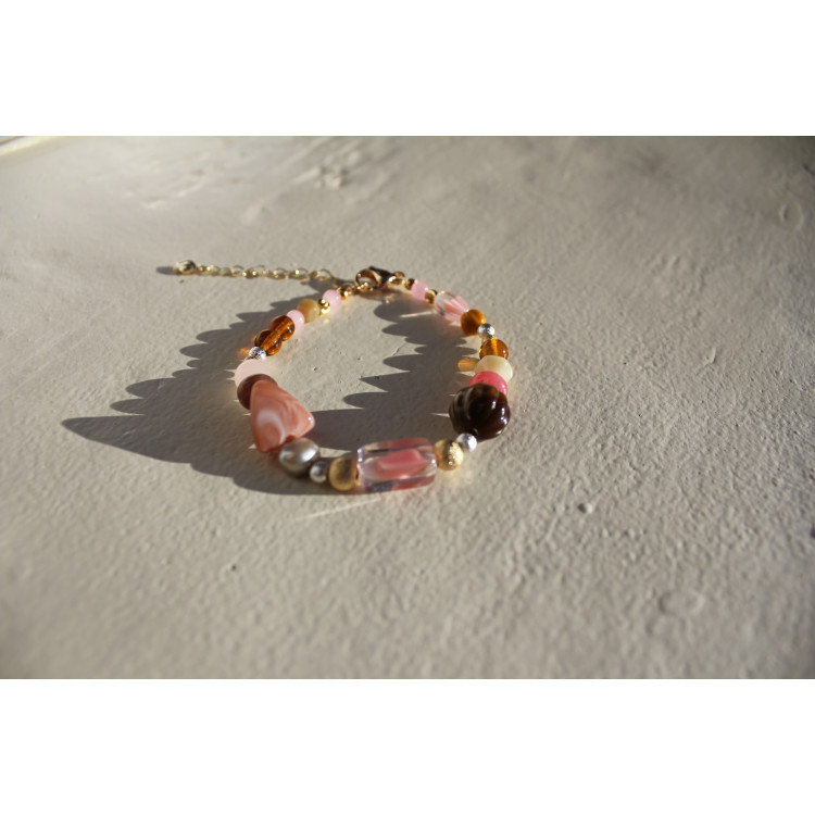 Bracelet Eloé rose chocolat