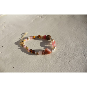 Bracelet Eloé rose chocolat