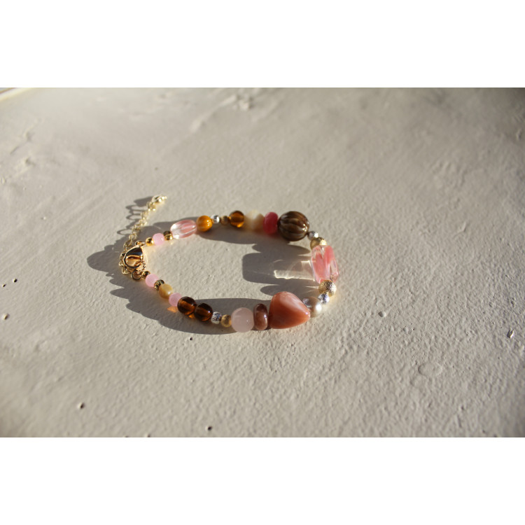 Bracelet Eloé rose chocolat