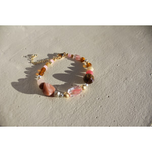 Bracelet Eloé rose chocolat