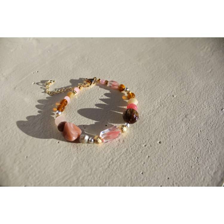 Bracelet Eloé rose chocolat
