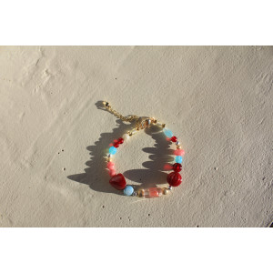 Bracelet Eloé bordeaux turquoise