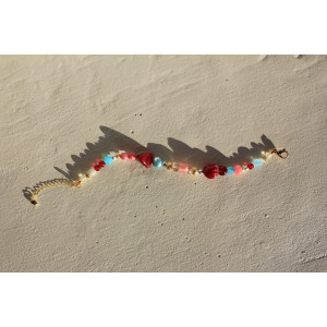 Bracelet Eloé bordeaux turquoise