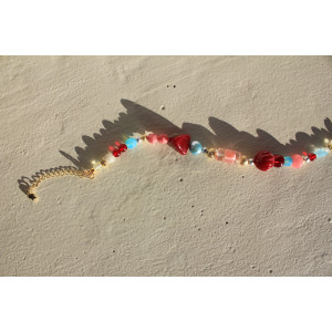 Bracelet Eloé bordeaux turquoise