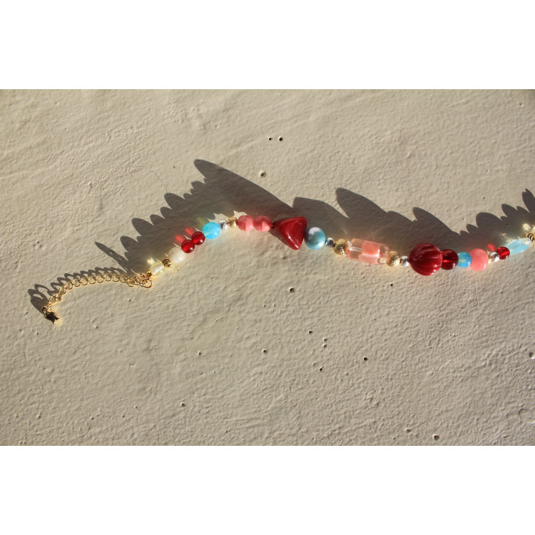 Bracelet Eloé bordeaux turquoise