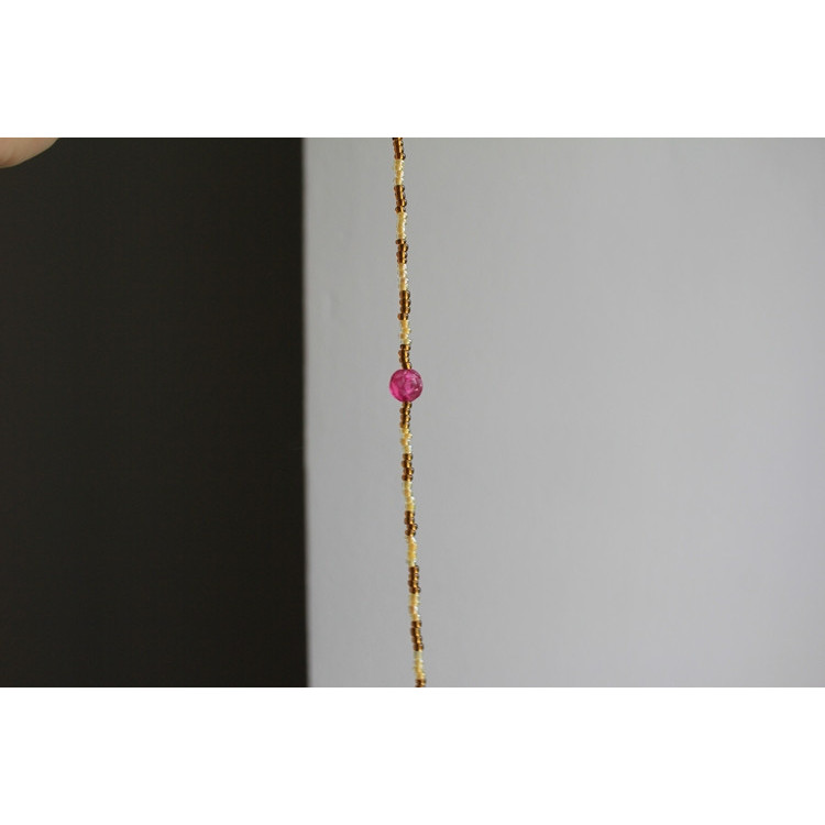 Bracelet Mireille (jaune et chocolat)