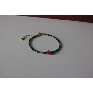 Bracelet Mireille (bleu roi et vert)