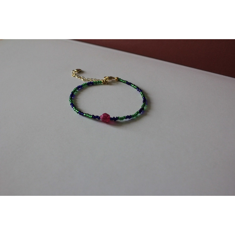 Bracelet Mireille (bleu roi et vert)