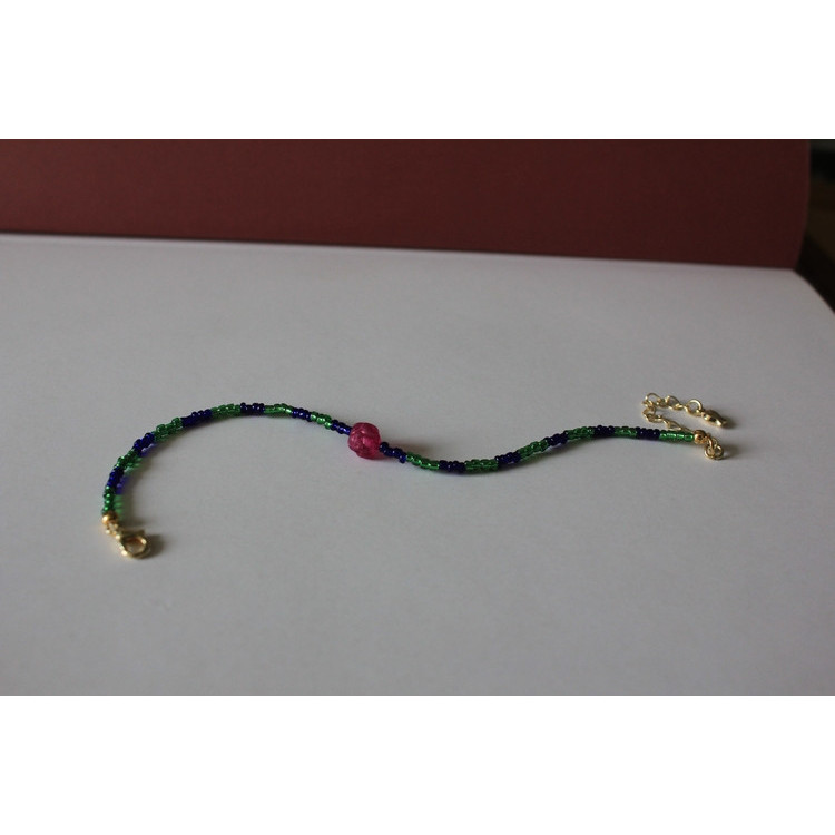 Bracelet Mireille (bleu roi et vert)