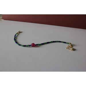 Bracelet Mireille (bleu roi et vert)