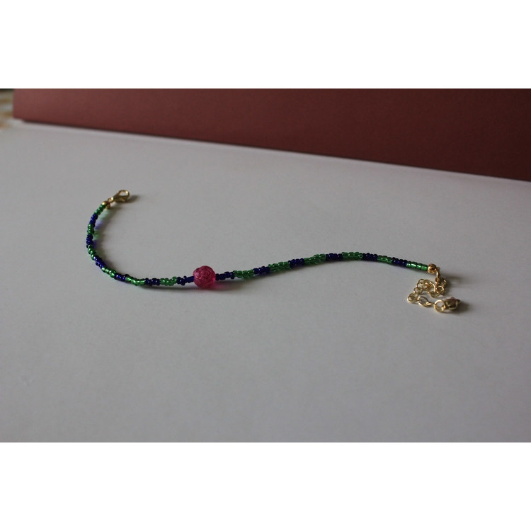 Bracelet Mireille (bleu roi et vert)