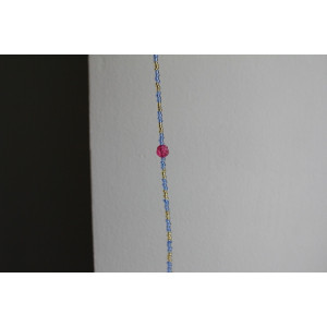 Bracelet Mireille (doré et bleu pâle)