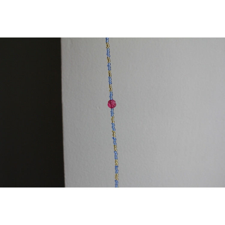 Bracelet Mireille (doré et bleu pâle)