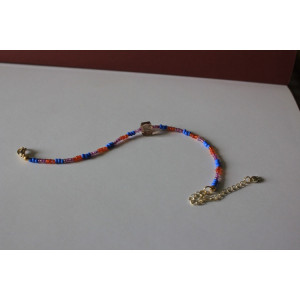 Bracelet Lucienne (orange, rose et bleu)