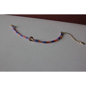 Bracelet Lucienne (orange, rose et bleu)