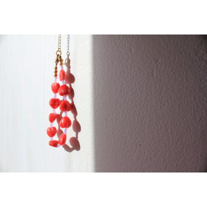 Bracelet Valentina rouge et mauve