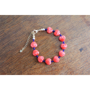 Bracelet Valentina rouge et marine