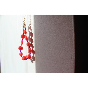 Bracelet Valentina rouge et marine