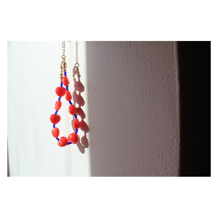 Bracelet Valentina rouge et marine