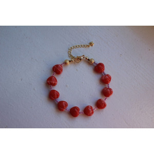 Bracelet Valentina rouge et rose