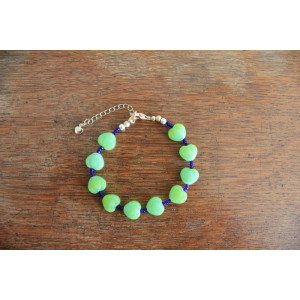 Bracelet Valentina vert et bleu marine