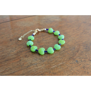 Bracelet Valentina vert et bleu marine