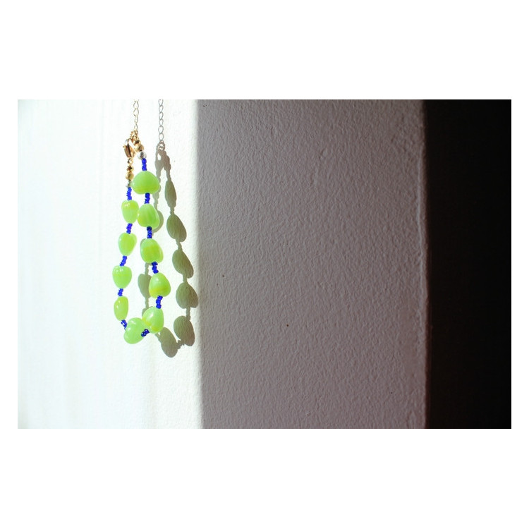 Bracelet Valentina vert et bleu marine