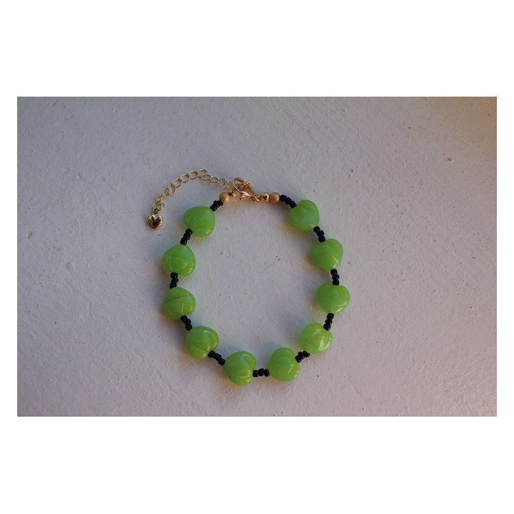 Bracelet Valentina vert et noir