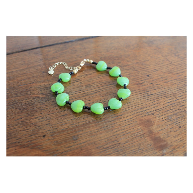 Bracelet Valentina vert et noir