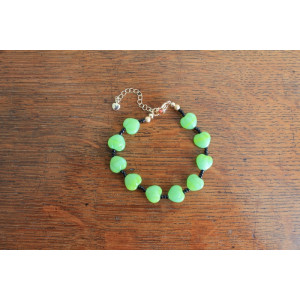 Bracelet Valentina vert et noir