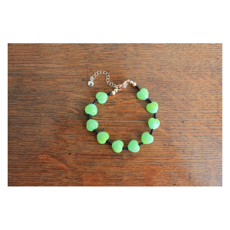 Bracelet Valentina vert et noir