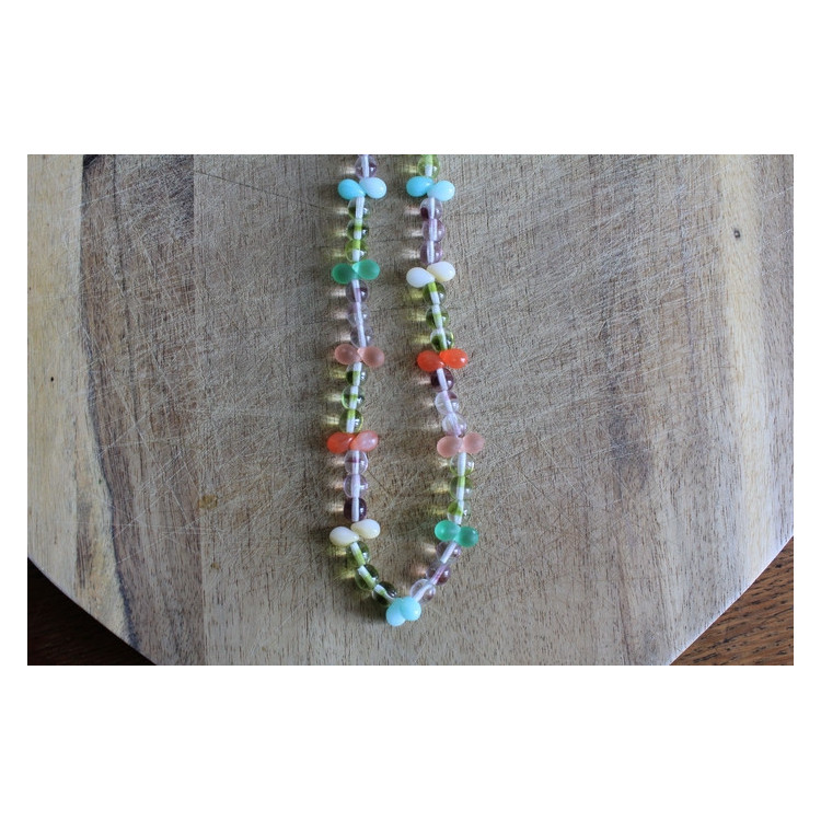 Nouvelle collection Primavera - Collier Frida vert et orange