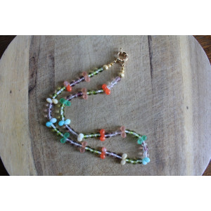Nouvelle collection Primavera - Collier Frida vert et orange