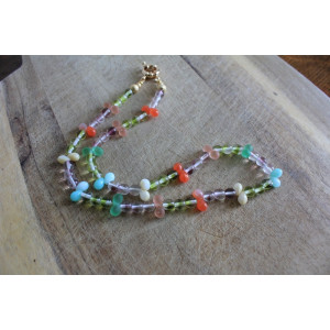 Nouvelle collection Primavera - Collier Frida vert et orange