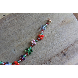 Nouvelle collection Primavera - Bracelet Flora vert, rouge et mauve