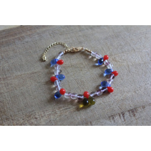 Nouvele collection Primavera - Bracelet Flora mauve et topaze