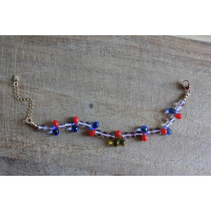 Nouvele collection Primavera - Bracelet Flora mauve et topaze