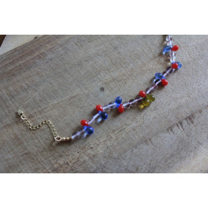 Nouvele collection Primavera - Bracelet Flora mauve et topaze
