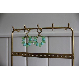 Boucles d'oreilles Flores vert