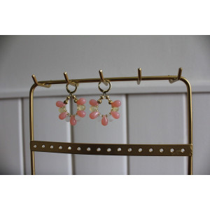 Boucles d'oreilles Flores rose