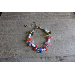 Bracelet Flora - Blanc/multicolore