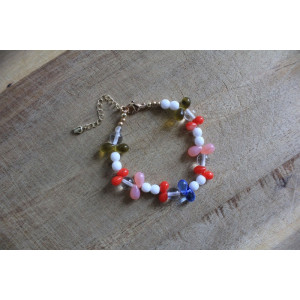 Bracelet Flora - Blanc/multicolore