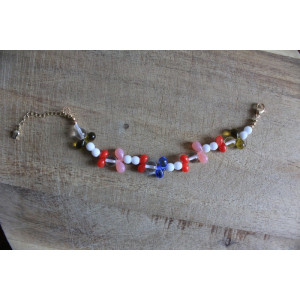 Bracelet Flora - Blanc/multicolore